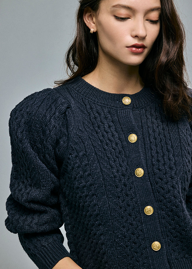 Cable 2way Puff knit