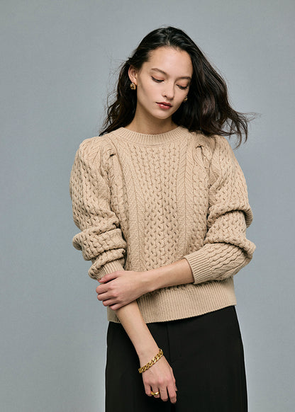 Cable 2way Puff knit