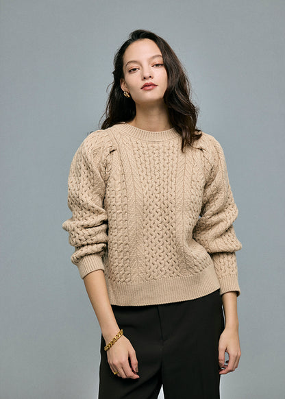 Cable 2way Puff knit