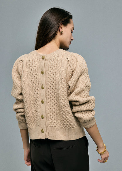 Cable 2way Puff knit