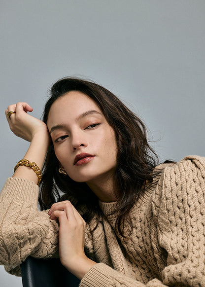 Cable 2way Puff knit