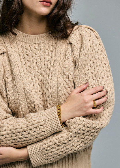 Cable 2way Puff knit