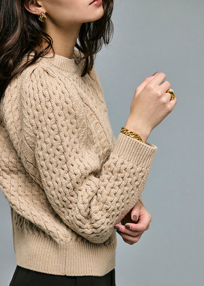 Cable 2way Puff knit