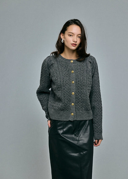Cable 2way Puff knit