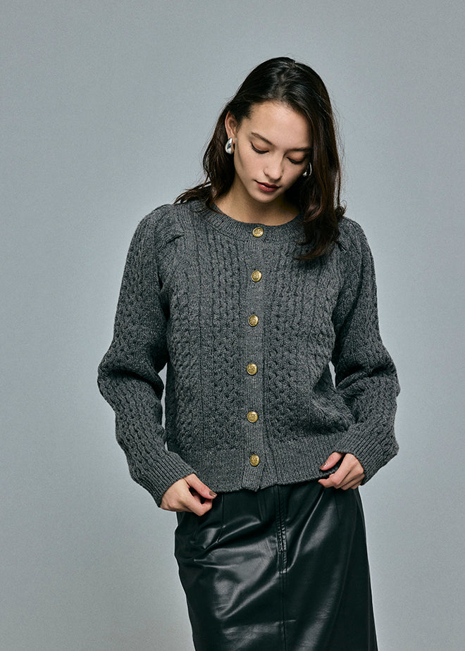 Cable 2way Puff knit