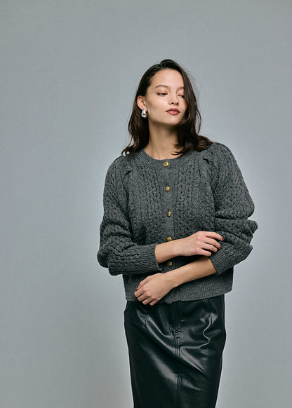 Cable 2way Puff knit
