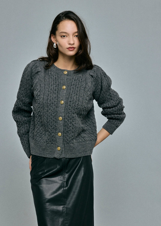 Cable 2way Puff knit