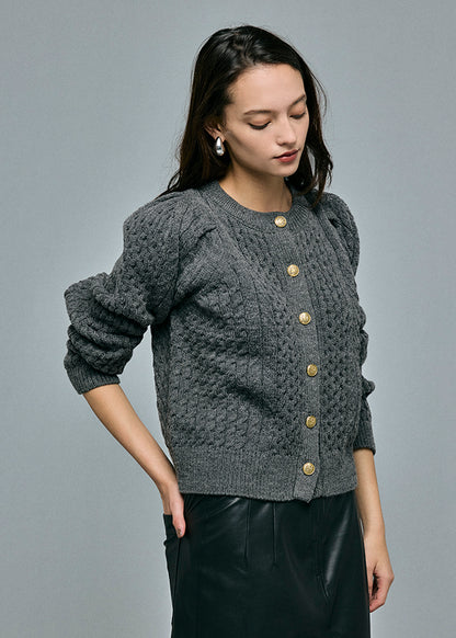 Cable 2way Puff knit