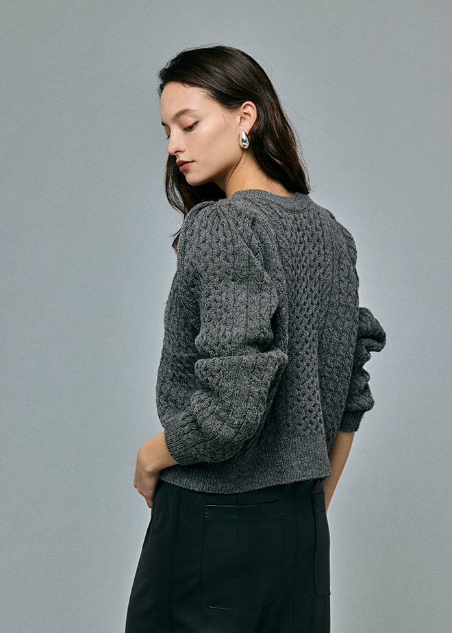 Cable 2way Puff knit