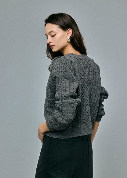 Cable 2way Puff knit