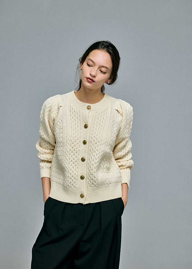Cable 2way Puff knit
