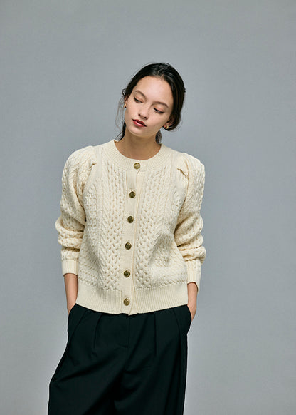 Cable 2way Puff knit
