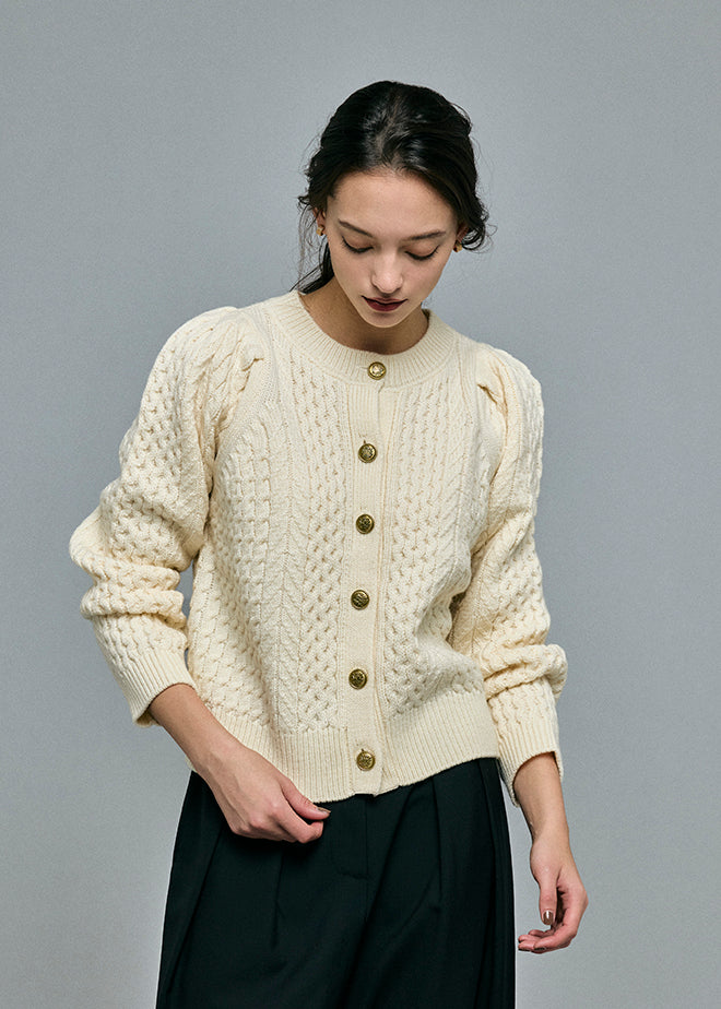 Cable 2way Puff knit