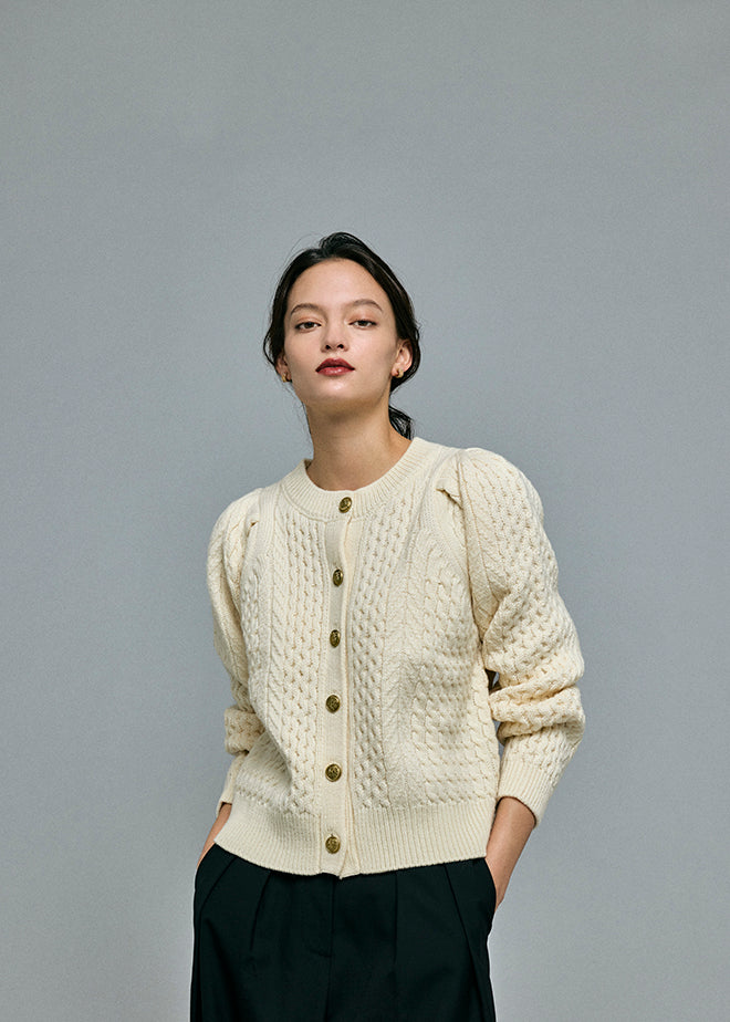 Cable 2way Puff knit