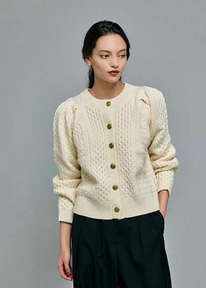 Cable 2way Puff knit