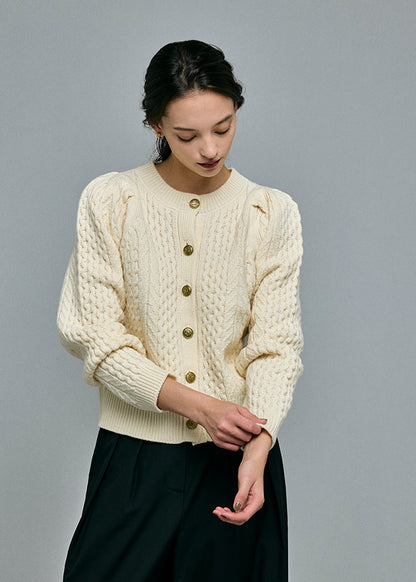Cable 2way Puff knit