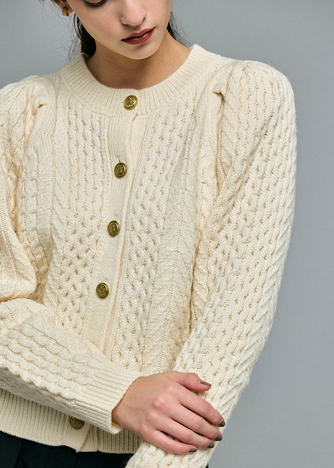 Cable 2way Puff knit