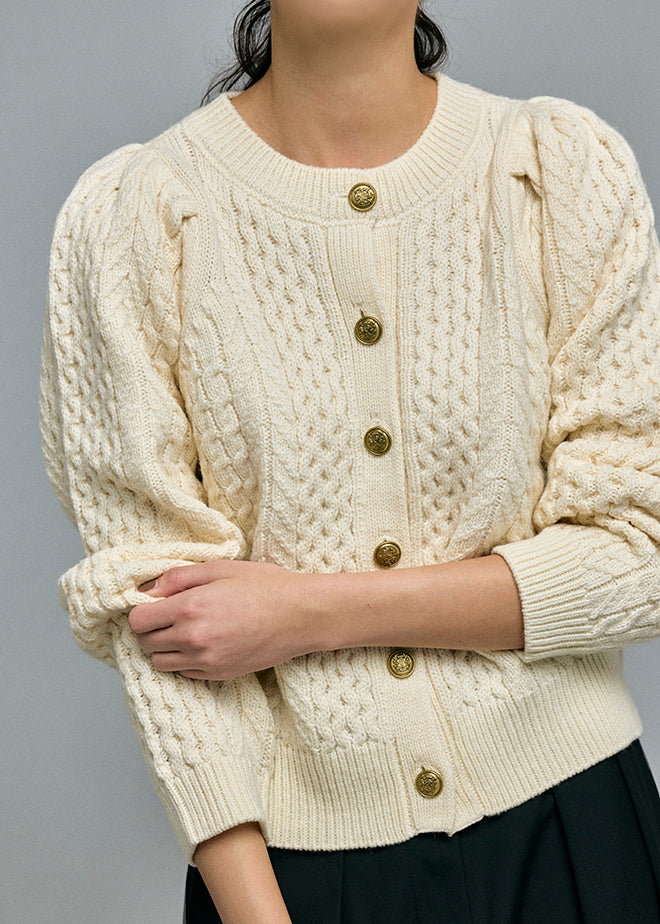 Cable 2way Puff knit