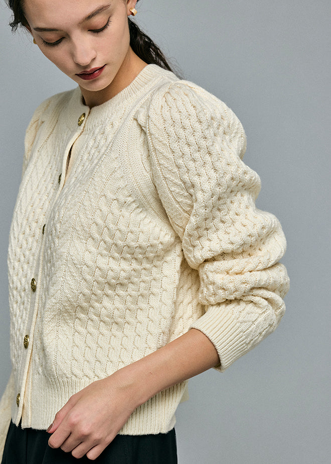 Cable 2way Puff knit