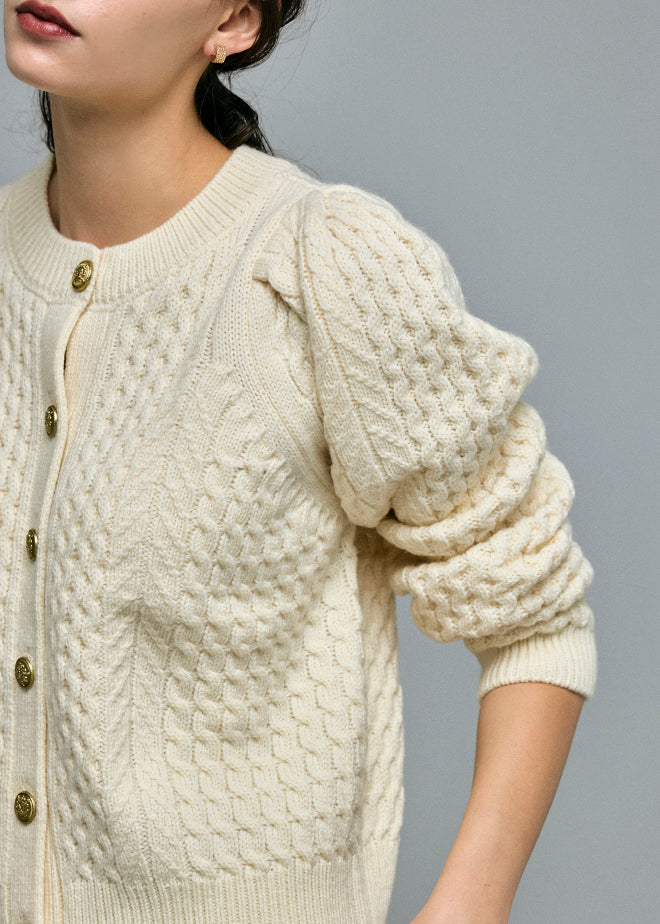Cable 2way Puff knit