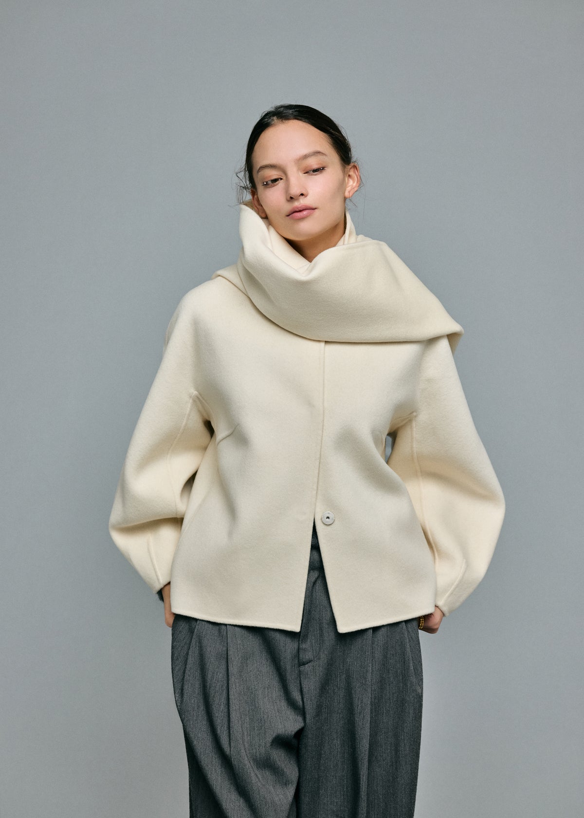 Cashmere Blend Stole Coat