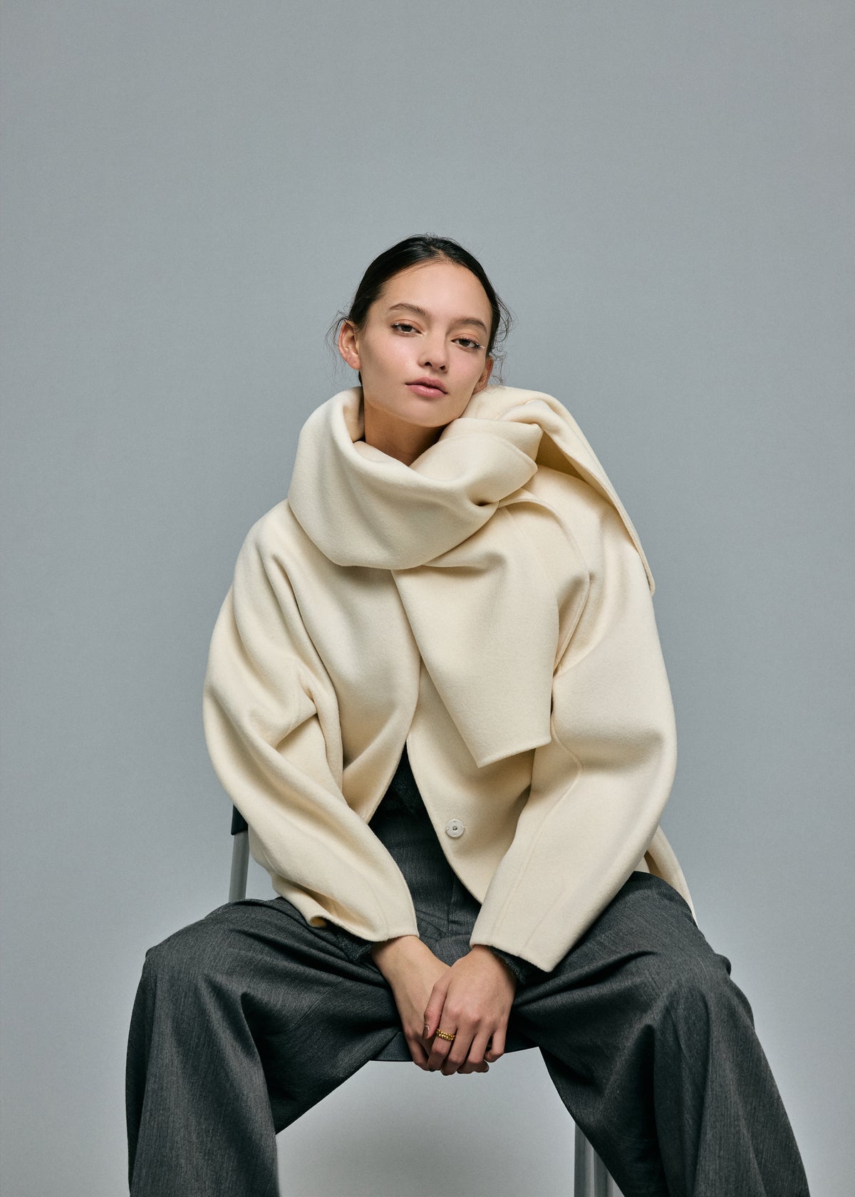 Cashmere Blend Stole Coat