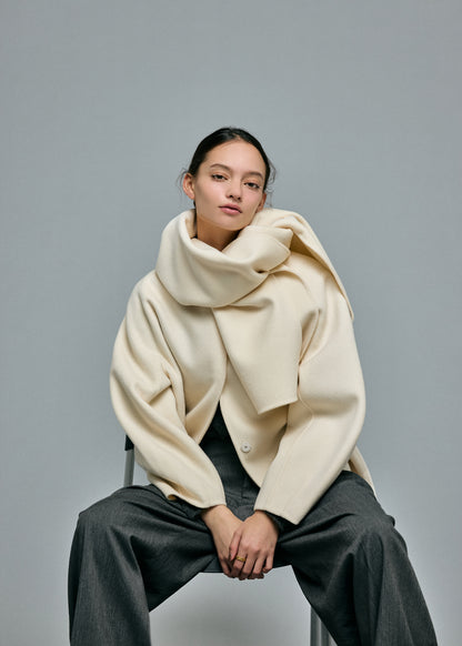 Cashmere Blend Stole Coat