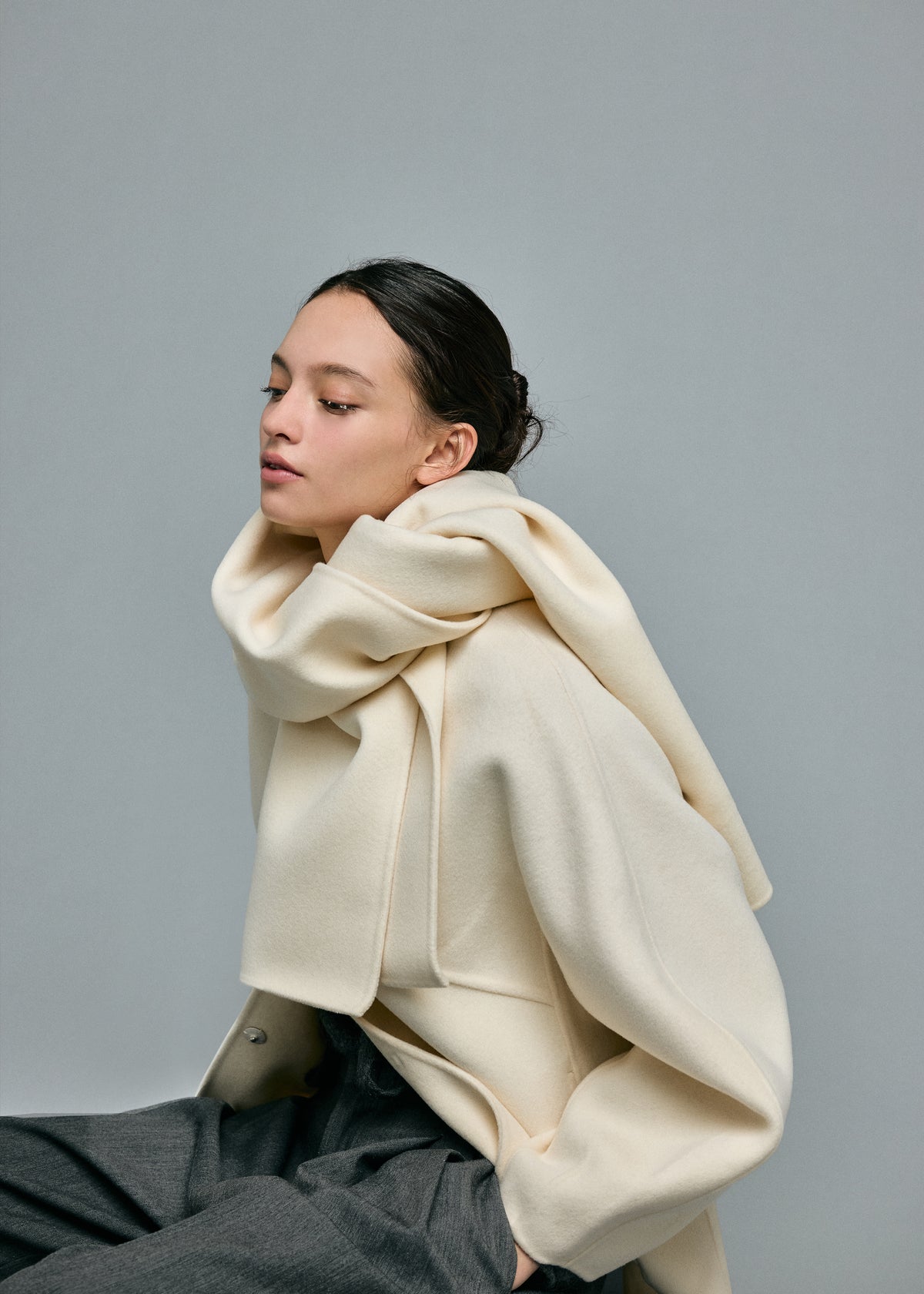 Cashmere Blend Stole Coat