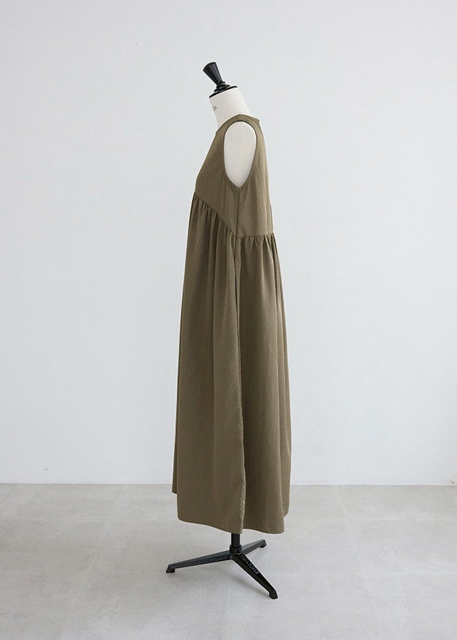 Curve Gathered Sleeveless Dress