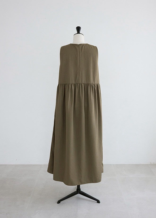 Curve Gathered Sleeveless Dress