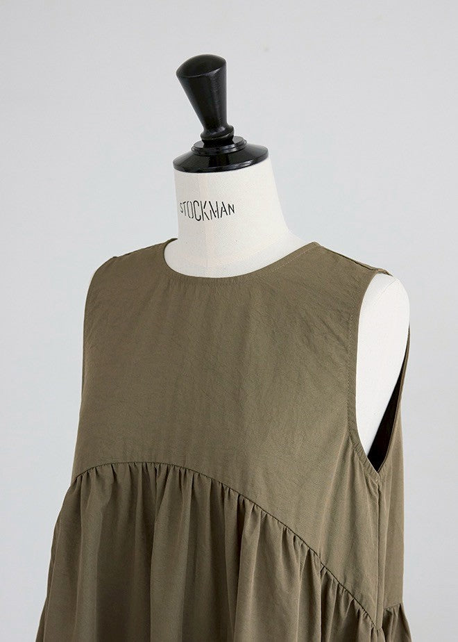 Curve Gathered Sleeveless Dress