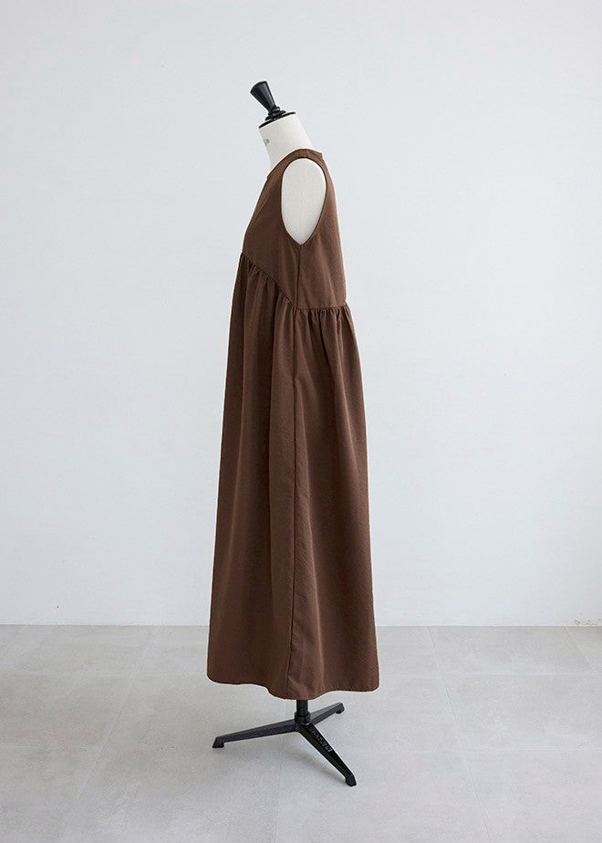 Curve Gathered Sleeveless Dress