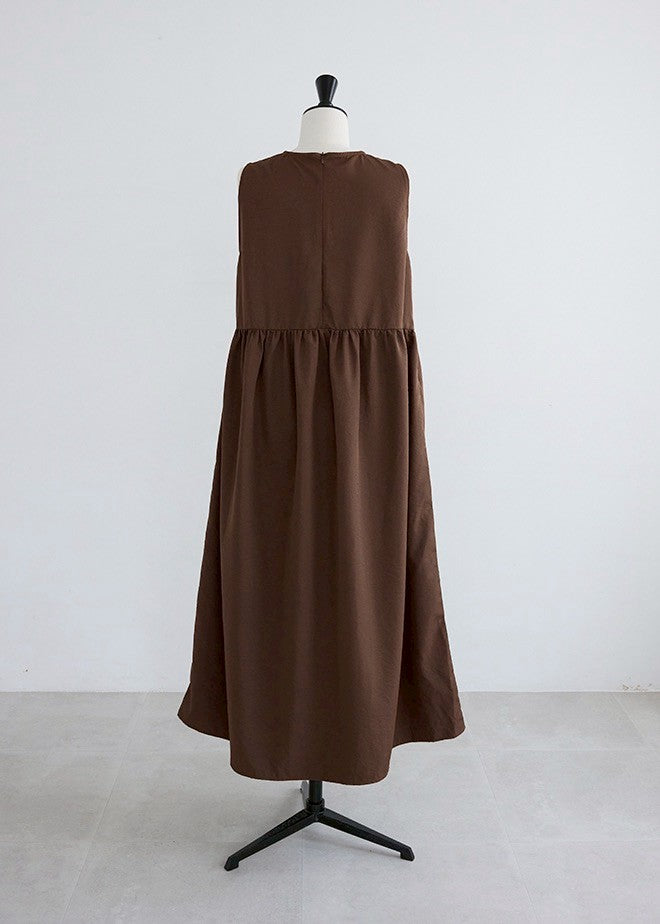 Curve Gathered Sleeveless Dress