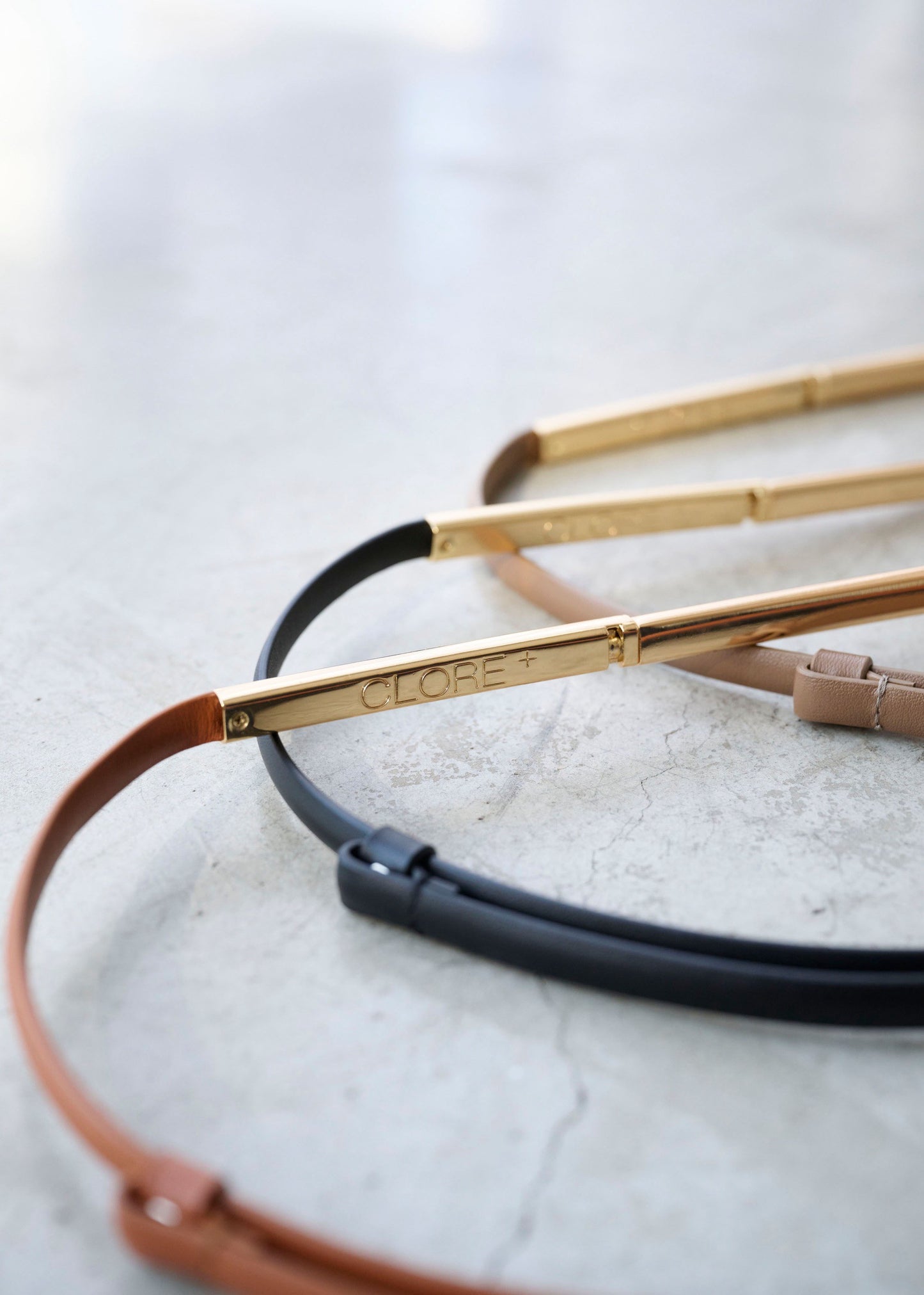Gold Plate Slim Belt
