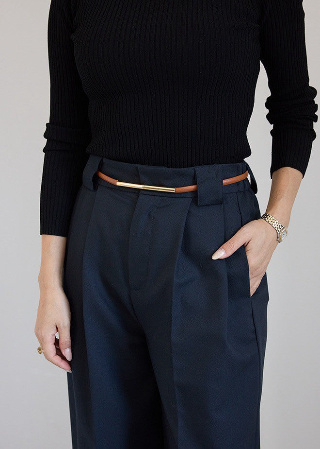 Gold Plate Slim Belt
