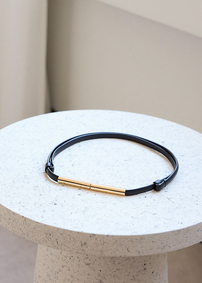 Gold Plate Slim Belt